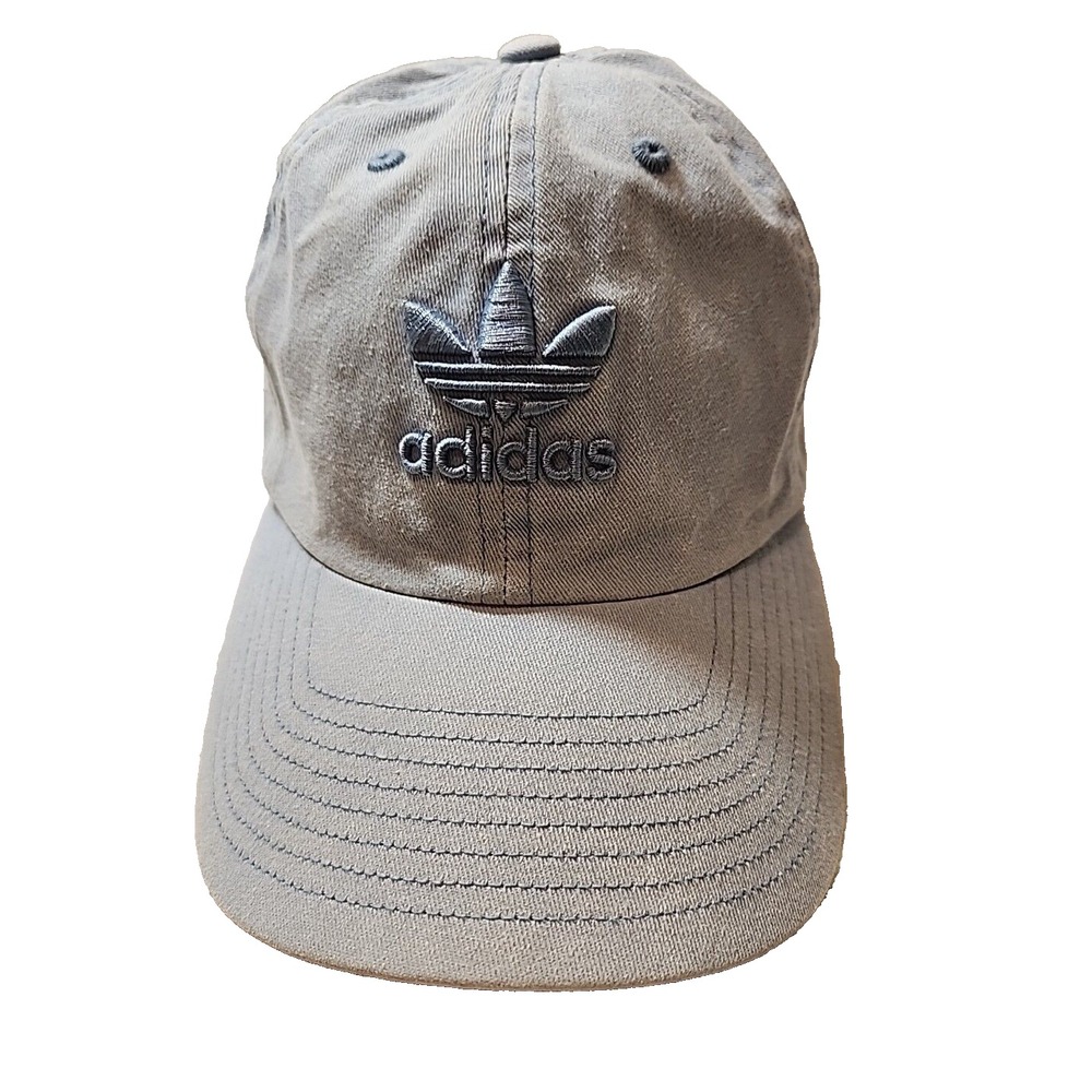 Adidas Originals Mens Relaxed Denim Trefoil Baseball Hat Cap‎ Strapback 6 panel
